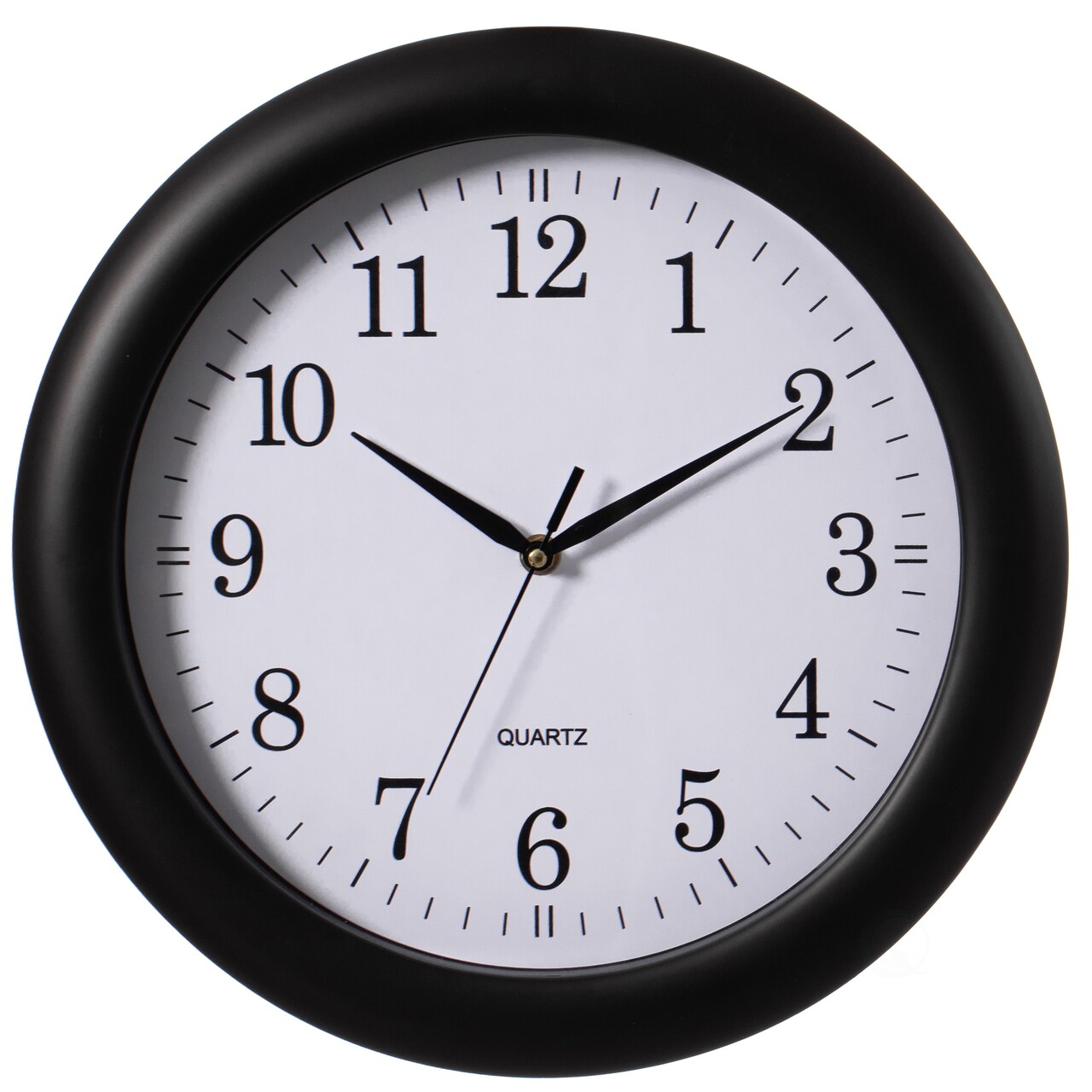 13.75 Inch Plastic Round Battery Operated Simple Modern Wall Clock - Office, ClassRoom, Livingroom, Dining Room, Bedroom and Kitchen Wall Decor